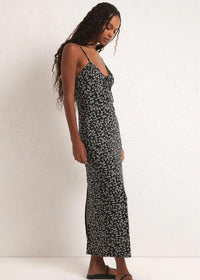 Z Supply Melinda Gia Ditsy Midi Dress-Hand In Pocket
