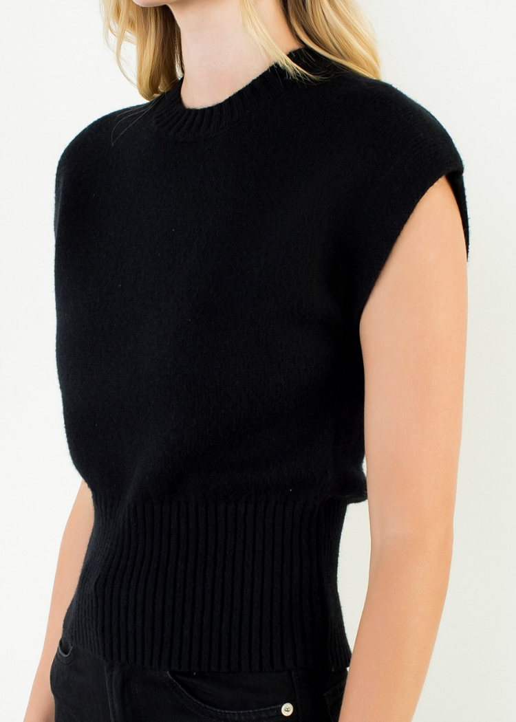 THML Piper Sweater Top - Black-Hand In Pocket