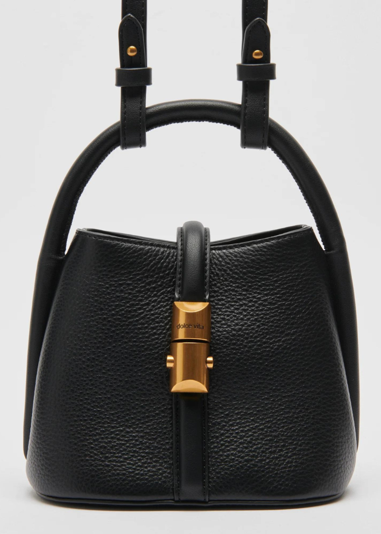Dolce Vita Neve Convertible Crossbody-Black-Hand In Pocket
