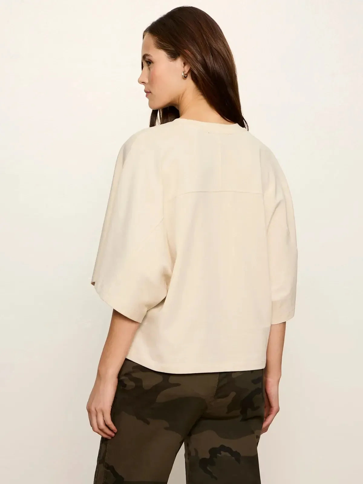 Sanctuary Haven Cape Sleeve Tee - Bone-Hand In Pocket