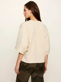 Sanctuary Haven Cape Sleeve Tee - Bone-Hand In Pocket