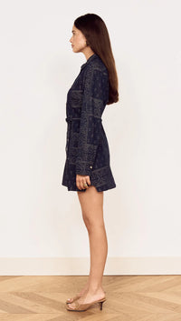 MINKPINK Delphi Jacquard Denim Dress - Indigo