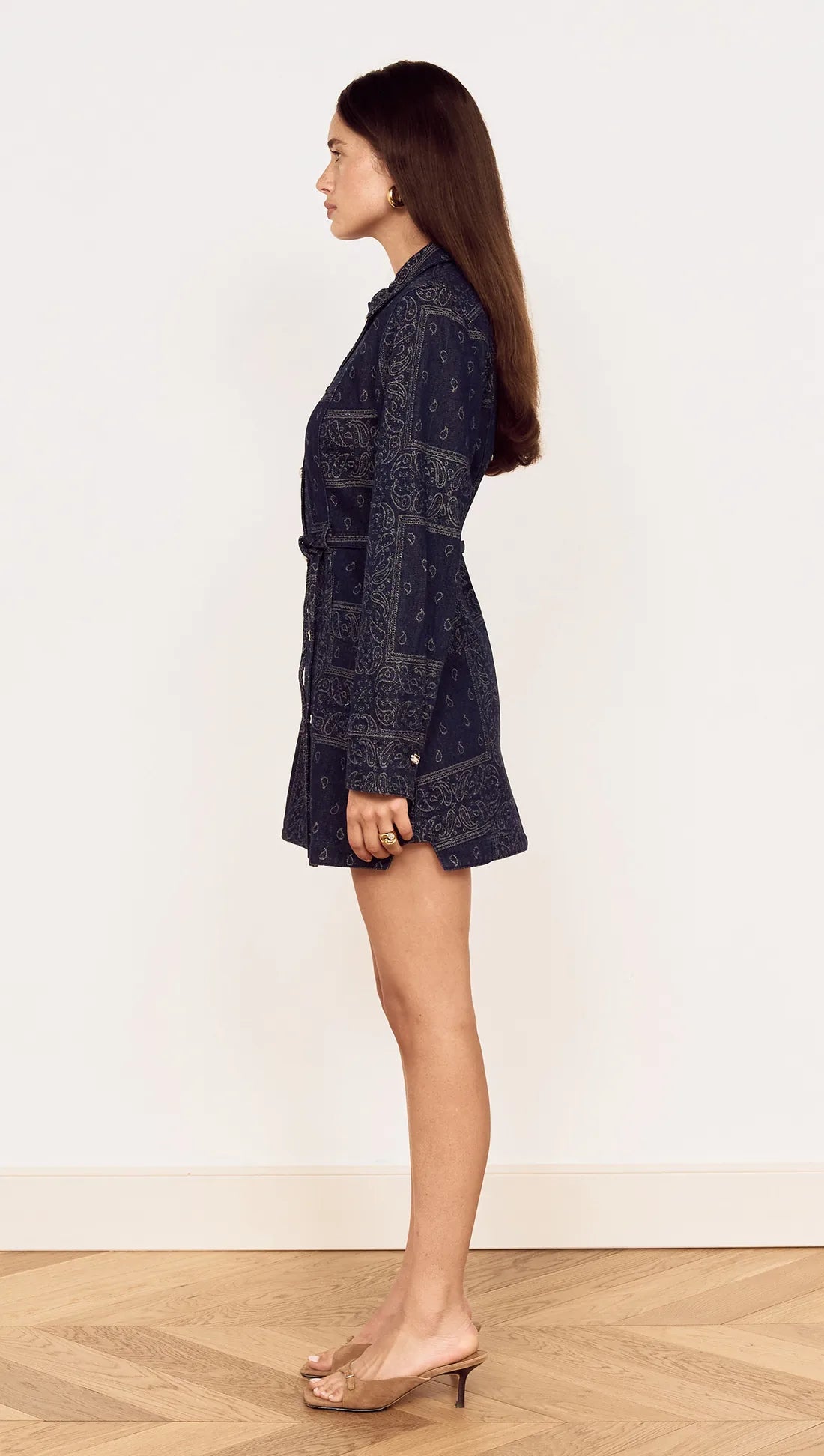 MINKPINK Delphi Jacquard Denim Dress - Indigo