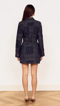 MINKPINK Delphi Jacquard Denim Dress - Indigo