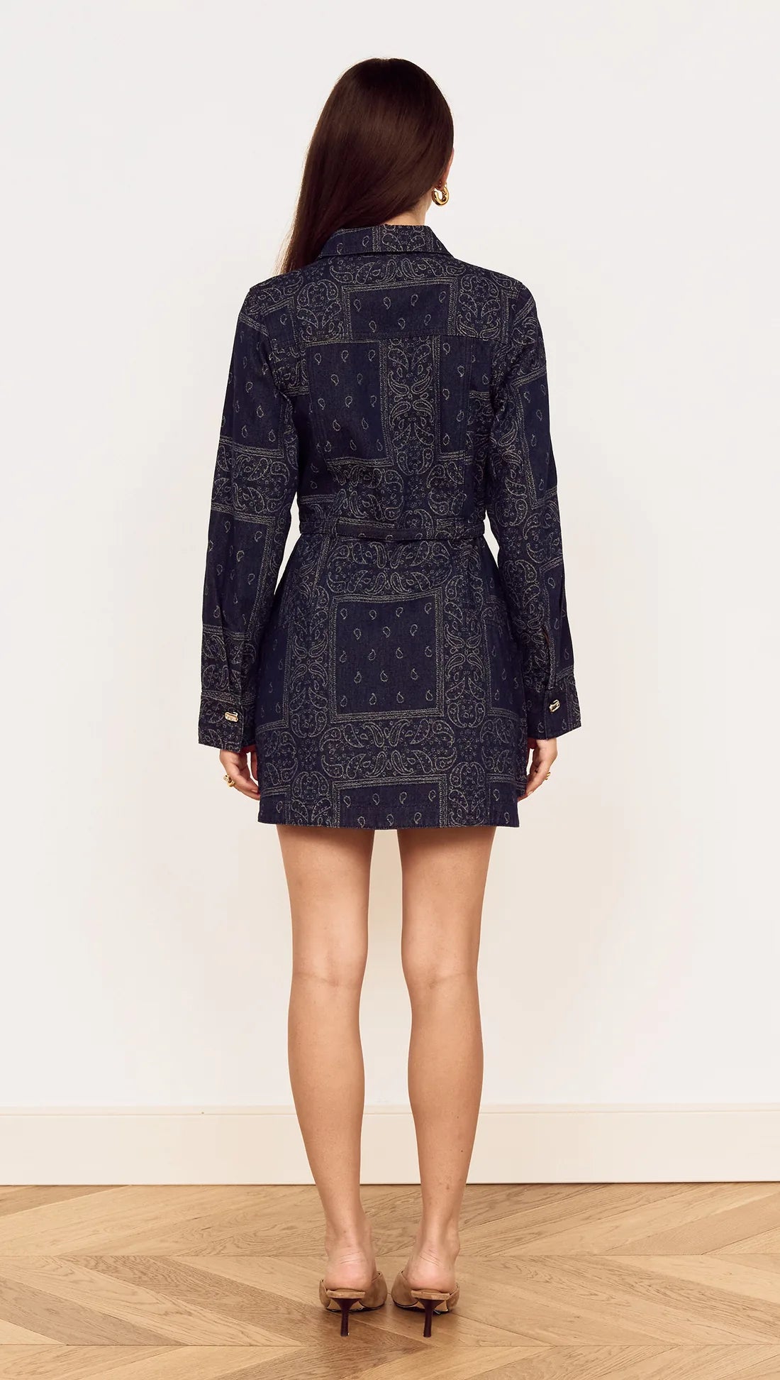 MINKPINK Delphi Jacquard Denim Dress - Indigo