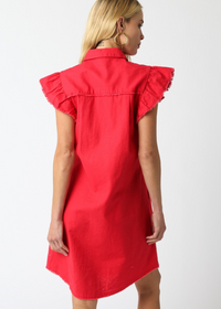 Claire Dress- Red-Hand In Pocket