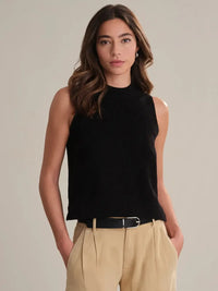 525 Demi High Crew Neck Tank - Black