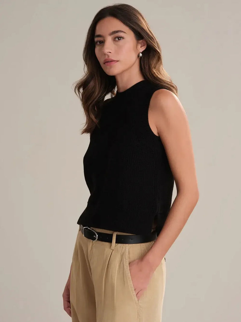 525 Demi High Crew Neck Tank - Black