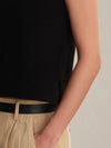 525 Demi High Crew Neck Tank - Black