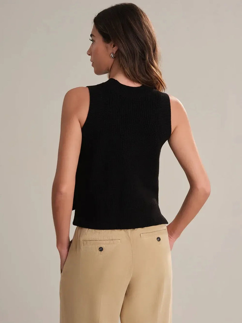 525 Demi High Crew Neck Tank - Black