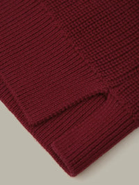 525 America Demi High Crew Neck Tank - Dark Cherry-Hand In Pocket