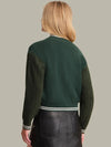 525 Flynn Cable Sleeve Bomber- Bottle Green-Hand In Pocket