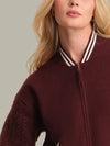 525 Flynn Cable Sleeve Bomber- Oxblood-Hand In Pocket
