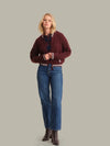 525 Flynn Cable Sleeve Bomber- Oxblood-Hand In Pocket