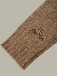 525 America James Fuzzy Cardi - Dark Oatmeal Heather-Hand In Pocket