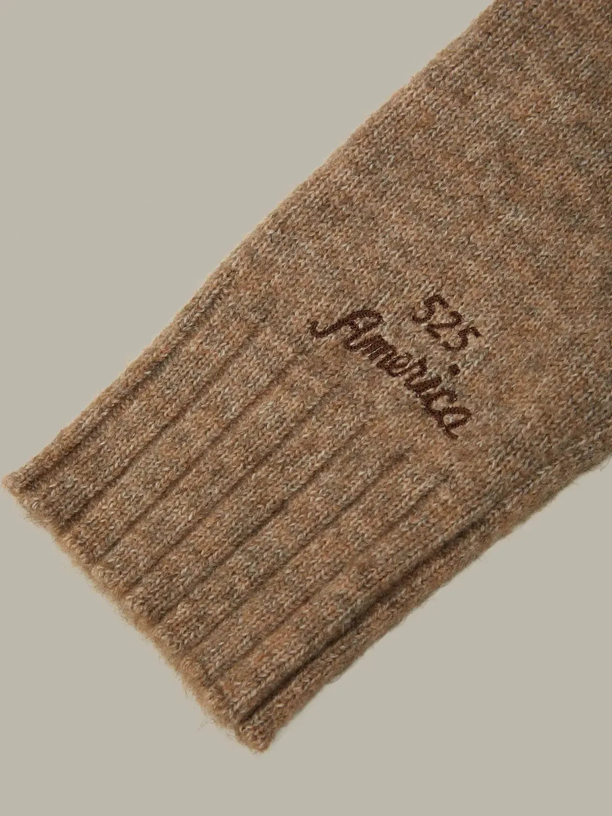 525 America James Fuzzy Cardi - Dark Oatmeal Heather-Hand In Pocket