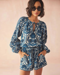 Omika Tiya Blouse - Tessa Santorini-Hand In Pocket