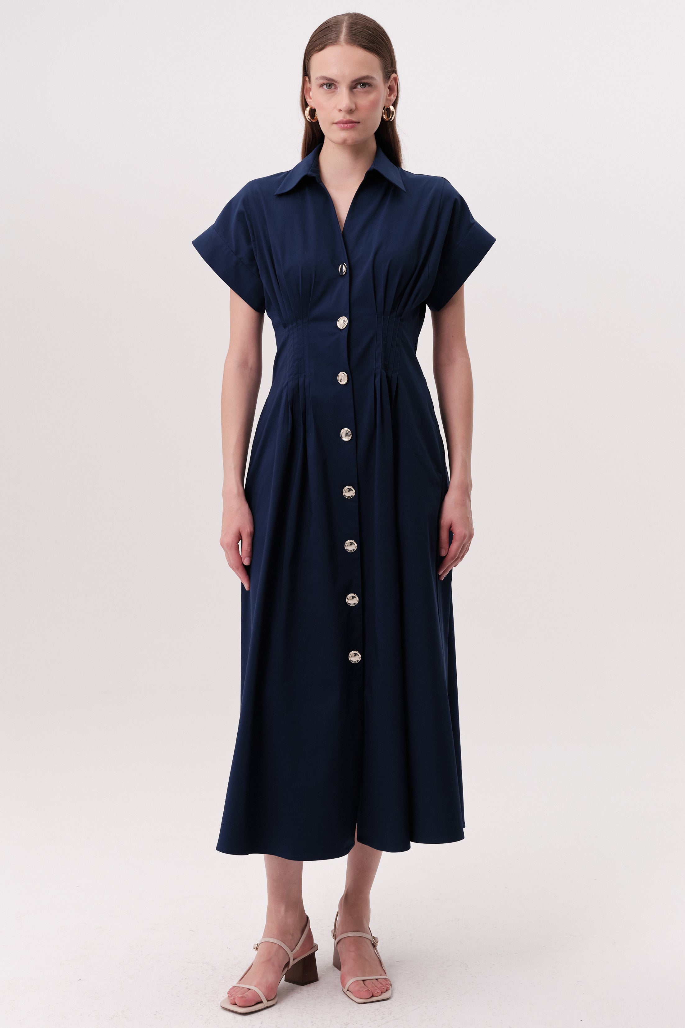 Exquise Reilly Dress- Navy-Hand In Pocket
