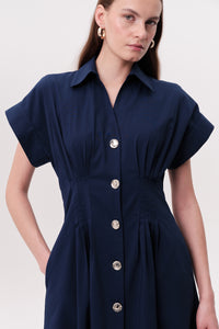 Exquise Reilly Dress- Navy-Hand In Pocket