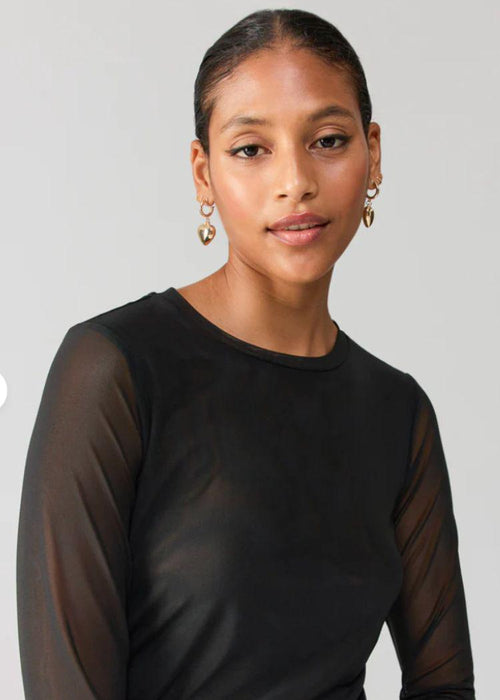 Sanctuary Main Squeeze Mesh Top - Black-Hand In Pocket
