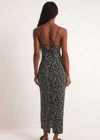 Z Supply Melinda Gia Ditsy Midi Dress-Hand In Pocket