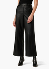 Joes Jeans The Mia Vegan Leather Crop Trouser - Black-Hand In Pocket