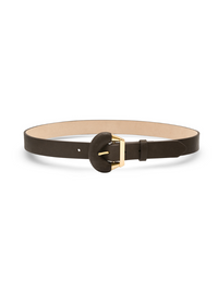 Laurel & Gold Mulholland Belt- Chocolate-Hand In Pocket