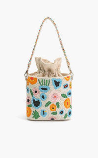 Foral Paradise Bucket Bag-Hand In Pocket