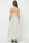 Striped Maxi Dress - Taupe-Hand In Pocket
