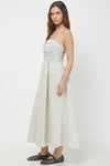 Striped Maxi Dress - Taupe-Hand In Pocket