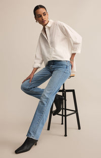 Z Supply Elevated Poplin Shirt-White