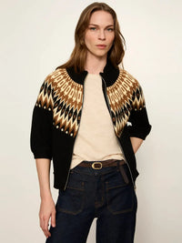 Sanctuary Fairisle ZIP Up Sweater - Poconos Fairisle-Hand In Pocket