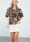THML Shannon Puff Sleeve Top-Hand In Pocket