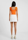 Rallie Organic Frill Sleeve Tank - Orange-Hand In Pocket