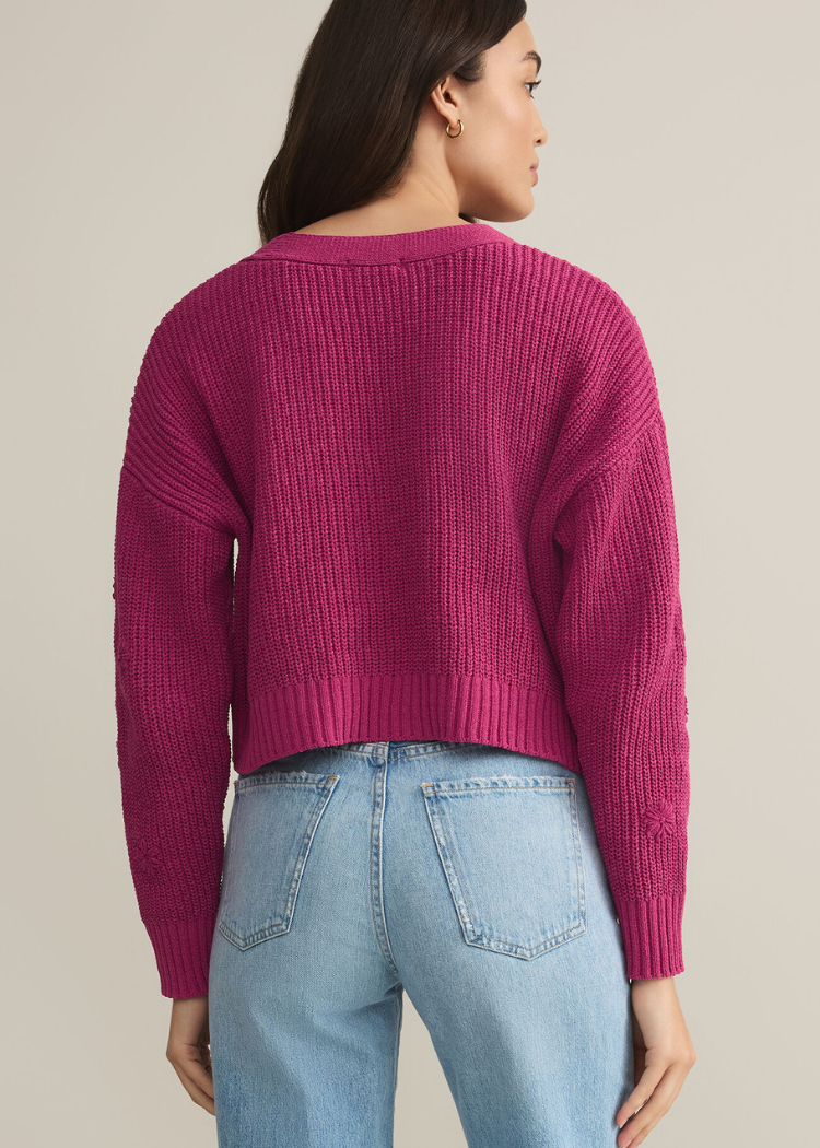 Z Supply Fleur Cardigan- Magenta