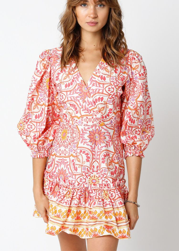 Brooke Floral Print Dress-Hand In Pocket