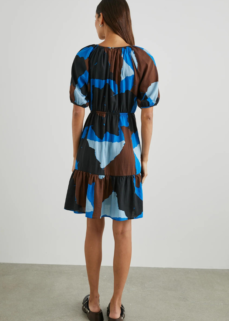 Rails Khloe Dress- Blue Multi-Hand In Pocket