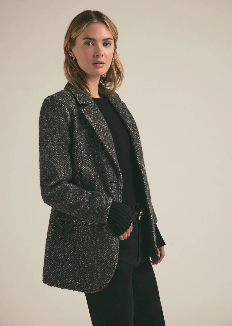 Favorite Daughter The City Blazer- Black Multi ***FINAL SALE***-Hand In Pocket