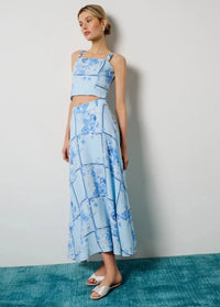 Favorite Daughter The There For You Skirt - Floral Scarf-Hand In Pocket