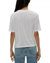 Michael Stars Frankie Crew Neck Top- White-Hand In Pocket