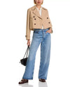 French Connection Cropped Twill French-Khaki-Hand In Pocket