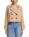 French Connection Cropped Twill French-Khaki-Hand In Pocket