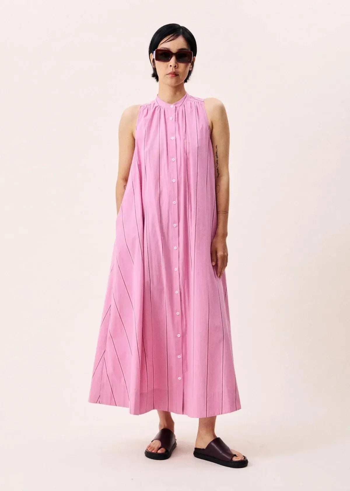 FRNCH Teahupoo Dress- Violine-Hand In Pocket