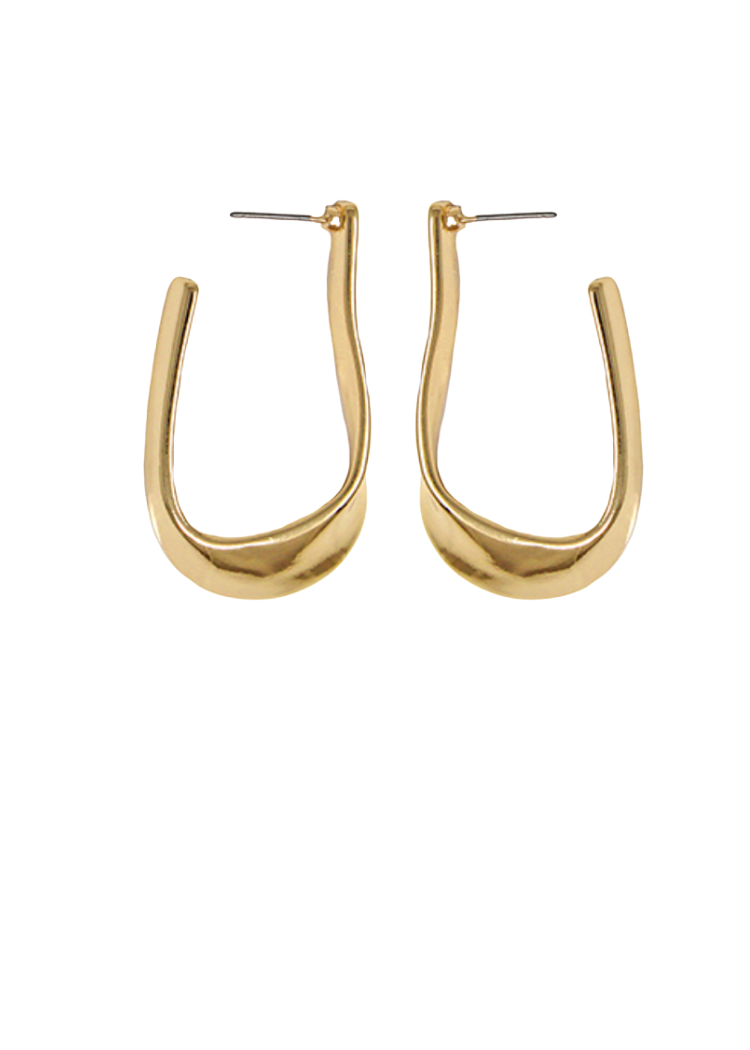 Alzira Metal Hoops - Gold-Hand In Pocket