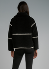 Elan Melody Zip Front Faux Fur Jacket - Black ***FINAL SALE***-Hand In Pocket