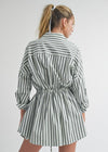 Charlotte Stripe Shirt Dress- Light Olive ***FINAL SALE***-Hand In Pocket