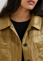 French Connection Cammie Shimmer Jacket-Hand In Pocket