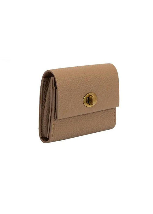Melie Bianco Rita Card Case Wallet- Taupe-Hand In Pocket