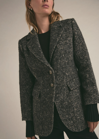 Favorite Daughter The City Blazer- Black Multi ***FINAL SALE***-Hand In Pocket