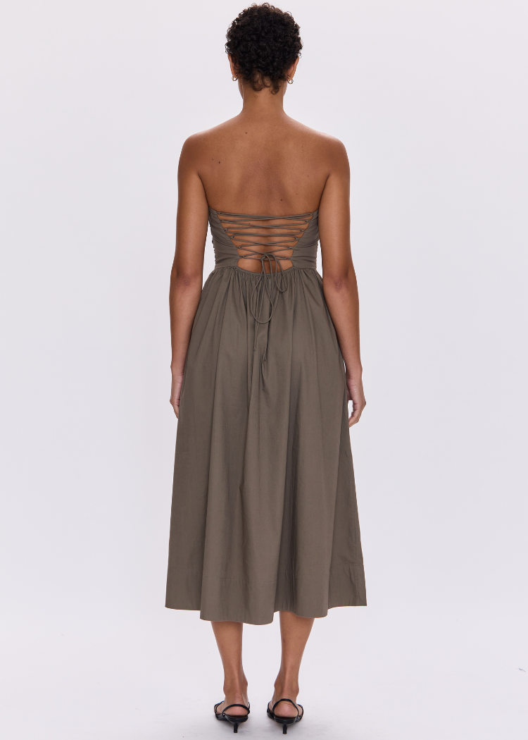 Pistola Florence Dress - Driftwood-Hand In Pocket
